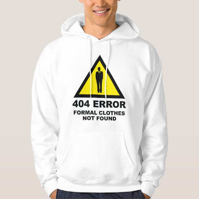 Sudadera 404 Error Ropa Formal No Encontrada (Anverso)