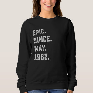 Sudadera 40.ª Épica de cumpleaños desde mayo de 1982 40 año