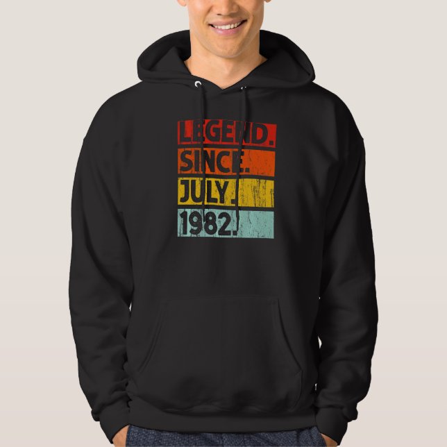 Sudadera 40.ª leyenda de cumpleaños desde julio de 1982 de  (Anverso)