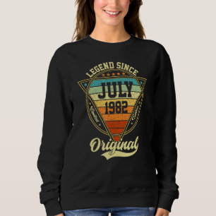 Sudadera 40.ª leyenda de cumpleaños desde julio de 1982 de 