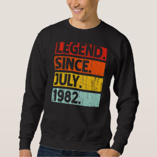 Sudadera 40.ª leyenda de cumpleaños desde julio de 1982 de 