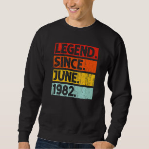 Sudadera 40.ª leyenda de cumpleaños desde junio de 1982 de 