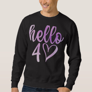 Sudadera 40.ª Vintage de cumpleaños 1983 Gráfico Hello 4 He