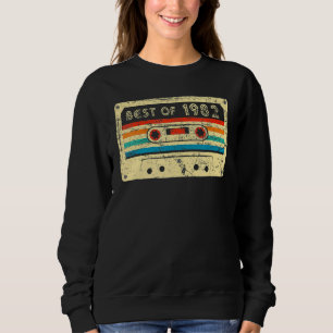 Sudadera 40.º Bday Mejor Vintag De Cinta Retro De 1982