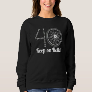 Sudadera 40.º ciclista de cumpleaños
