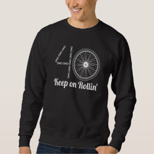 Sudadera 40.º ciclista de cumpleaños