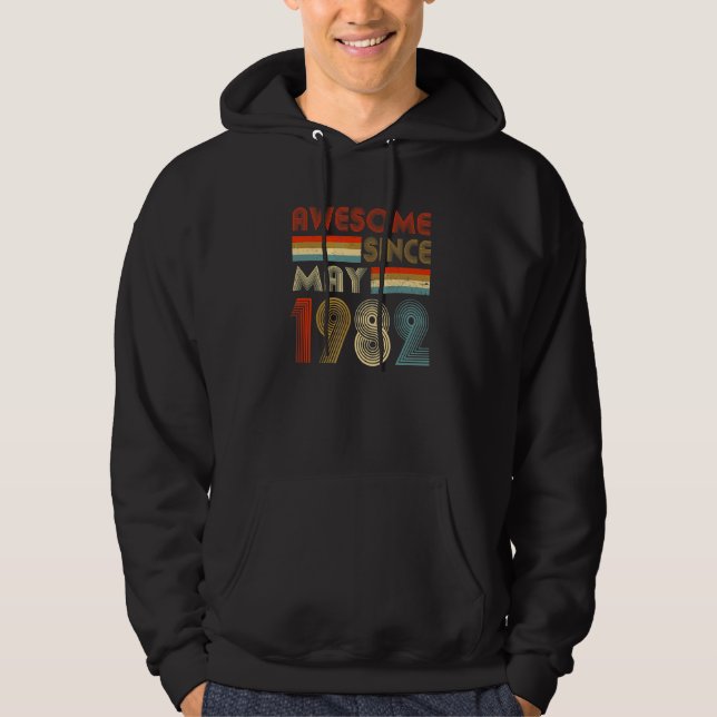Sudadera 40.º cumpleaños increíble desde mayo de 1982 40 añ (Anverso)