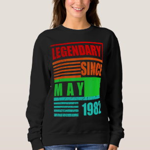 Sudadera 40.º cumpleaños legendario desde mayo de 1982 cump