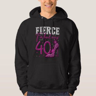 Sudadera 40.º Fierce de cumpleaños fabuloso y regalo de 40 