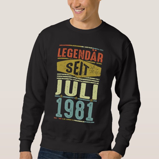 Sudadera 40.º Mito La leyenda desde julio de 1981 (Anverso)