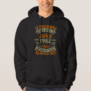 Sudadera 40.º Nacimiento De Leyendas En Junio De 1982 40 Añ
