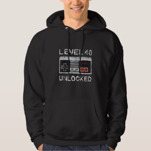 Sudadera 40.º regalo de cumpleaños para él nivel 40 desbloq