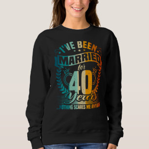 Sudadera 40° aniversario Boda, 40 años de matrimonio, Husba