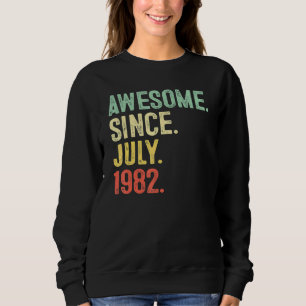 Sudadera 40 años de edad increíble desde julio de 1982 40º 