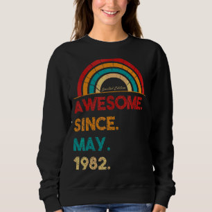 Sudadera 40 años de edad increíble desde mayo de 1982 40º c