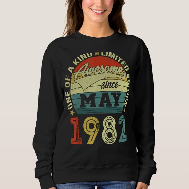 Sudadera 40 años de edad increíble desde mayo de 1982 40º c (Anverso)