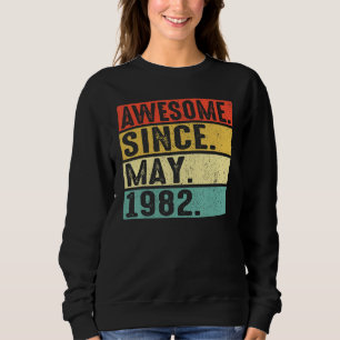 Sudadera 40 años de edad increíble desde mayo de 1982 40º c