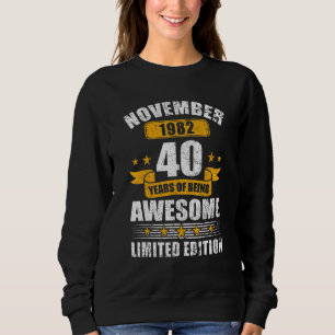 Sudadera 40 años de edad increíble desde noviembre de 1982 