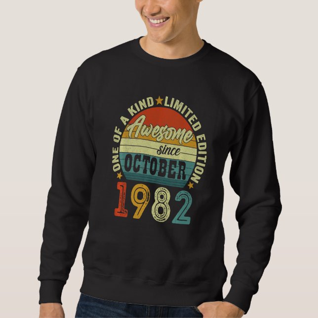 Sudadera 40 años de edad increíble desde octubre de 1982 40 (Anverso)