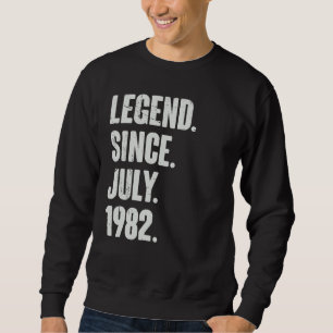 Sudadera 40 años de edad Leyenda de cumpleaños desde julio