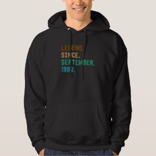 Sudadera 40 Años Leyenda desde septiembre de 1982 Cumpleaño