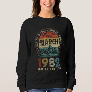 Sudadera 40° cumpleaños 40 años asombrosos desde marzo de 1