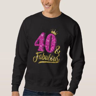 Sudadera 40 Fabuloso cumpleaños número 40 para las mujeres
