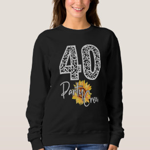 Sudadera 40 Fiestas de la tripulación bebiendo cerveza 40 a