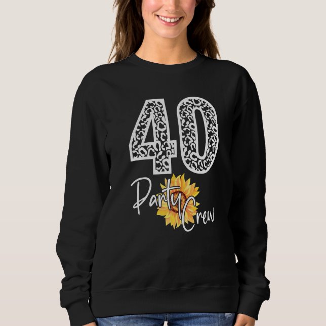 Sudadera 40 Fiestas de la tripulación bebiendo cerveza 40 a (Anverso)