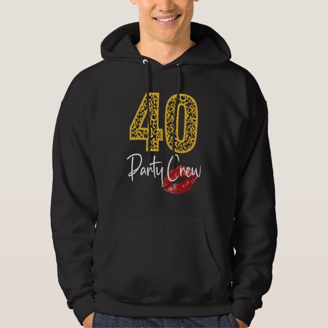 Sudadera 40 tripulantes Fiestas bebiendo cerveza 40 años fe (Anverso)