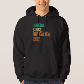Sudadera 40 Years Old  Legend Since November 1982 40th Birt