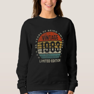 Sudadera 40 Years Old Vintage 1983 Limited Edition 40th Bir