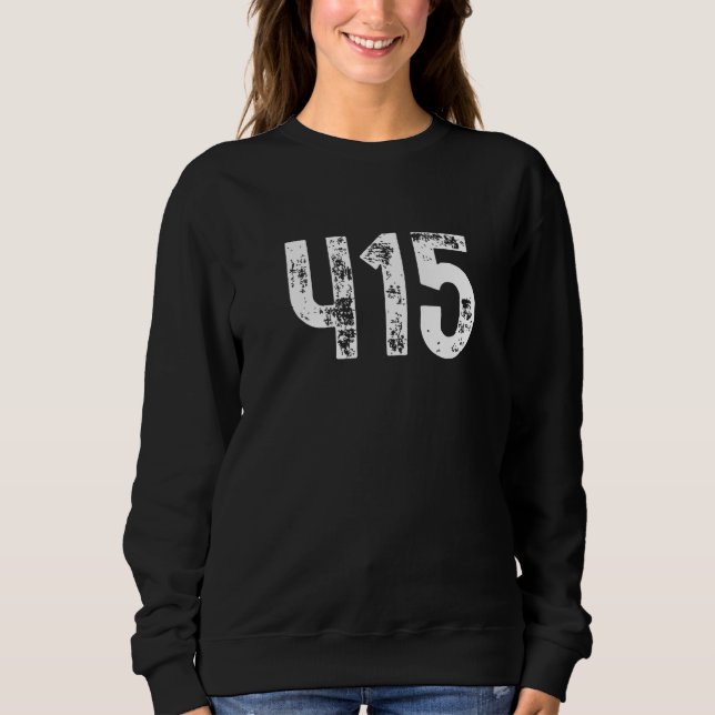 Sudadera 415 Area Code San Francisco CA Mobile Area Code 41 (Anverso)