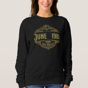 Sudadera 41.ª leyenda vintage de cumpleaños desde junio de 