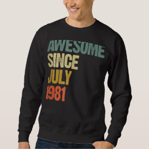 Sudadera 41 años de edad increíble desde julio de 1981 41º
