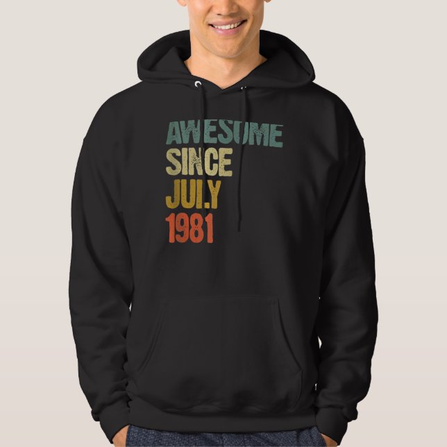 Sudadera 41 años de edad increíble desde julio de 1981 41º  (Anverso)