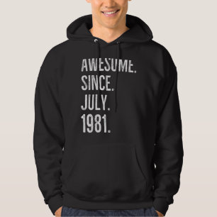 Sudadera 41 años de edad increíble desde julio de 1981 41º 