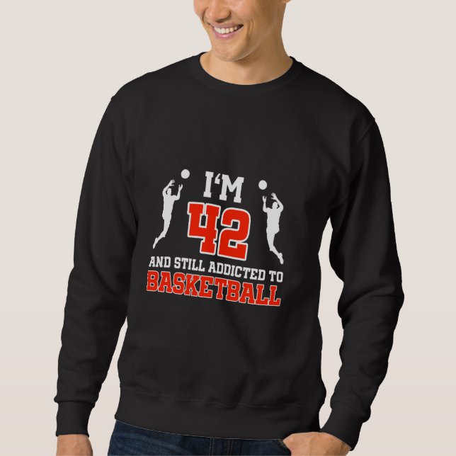 Sudadera 42.º cumpleaños jugador de baloncesto de 42 años (Anverso)