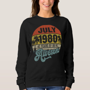 Sudadera 42 años de edad asombrosa desde abril de 1980 42º