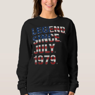 Sudadera 43.ª Leyenda De Cumpleaños Desde Julio De 1979 Ban