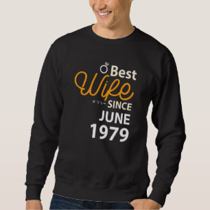 Sudadera 43° Aniversario Boda Mejor Esposa Desde Junio De 1