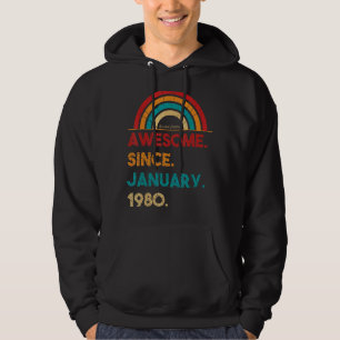 Sudadera 43 años alucinante desde enero de 1980 43° nacimie