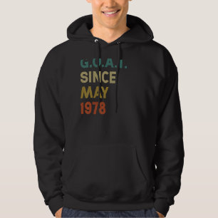 Sudadera 44º cumpleaños Cabra de 44 años desde mayo de 1978