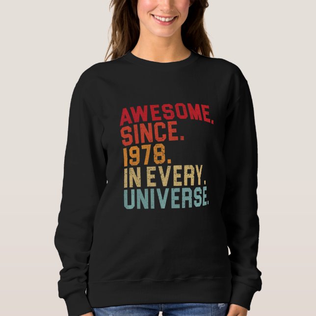 Sudadera 44 Aniversario Impresionante 1978 En Cada Universo (Anverso)