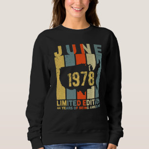 Sudadera 44 Aniversario Junio 1978 44 Años De Ser Increíble