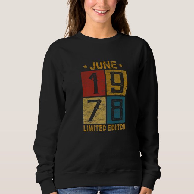 Sudadera 44 Aniversario Junio 1978 Nacido En 1978 44 Años D (Anverso)