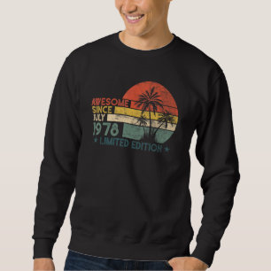 Sudadera 44 Cumpleaños Increíble Desde Julio De 1978
