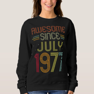 Sudadera 45º cumpleaños increíble desde julio de 1977