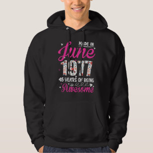 Sudadera 45.º cumpleaños increíble desde junio de 1977