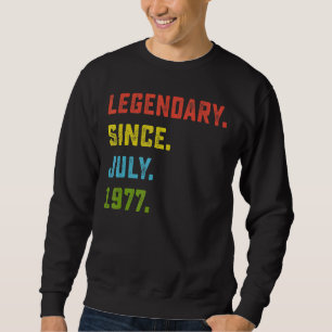Sudadera 45.º cumpleaños legendario desde julio de 1977 45
